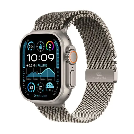 Apple Watch Ultra 2 Cell 49mm Natural Titanium Milanese Loop